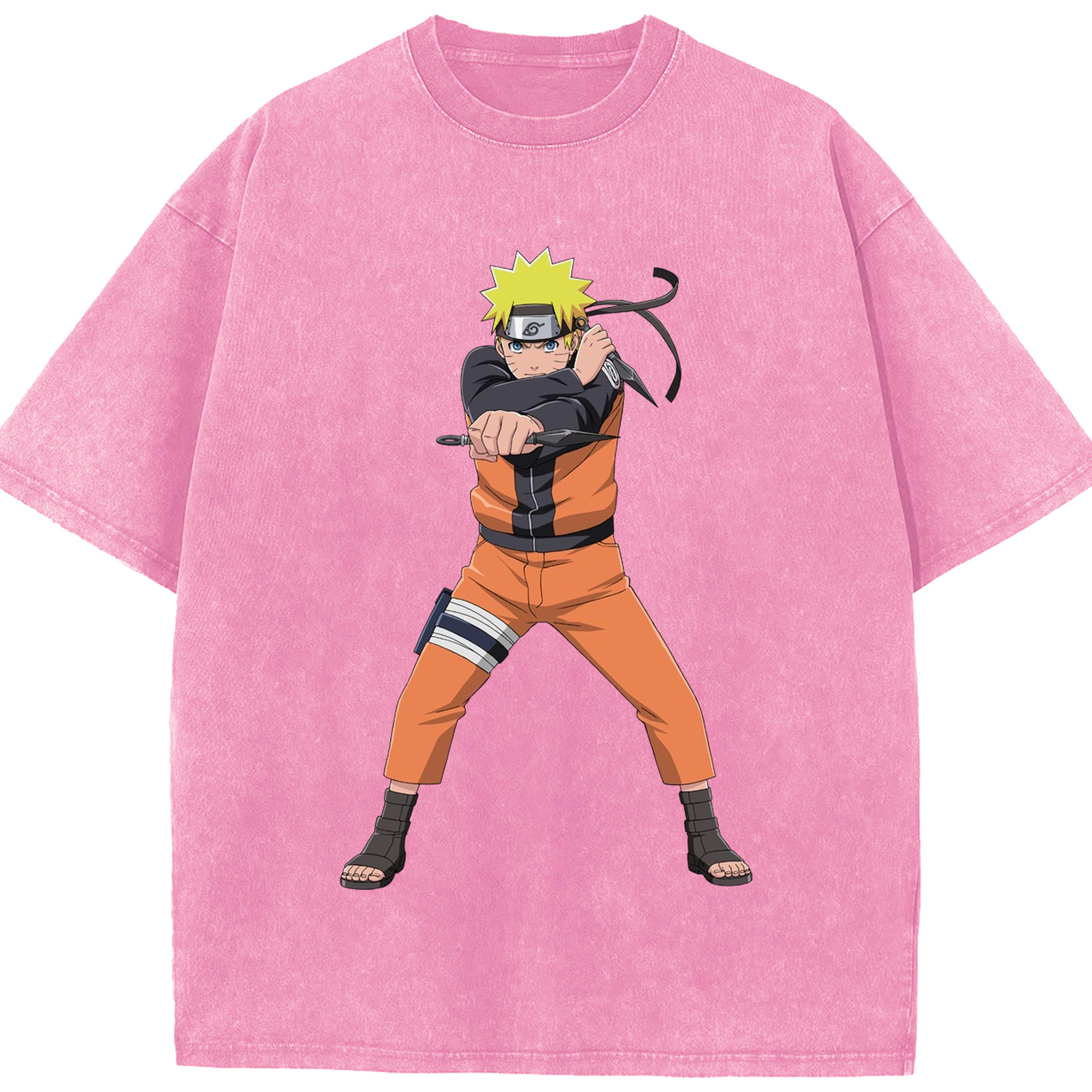 （画像用） NARUTO -ナルト- うずまき ナルト Uzumaki Naruto 綿100% ヴィンテージ風 半袖Tシャツ（フロントプリント）